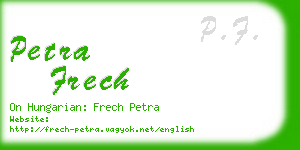 petra frech business card